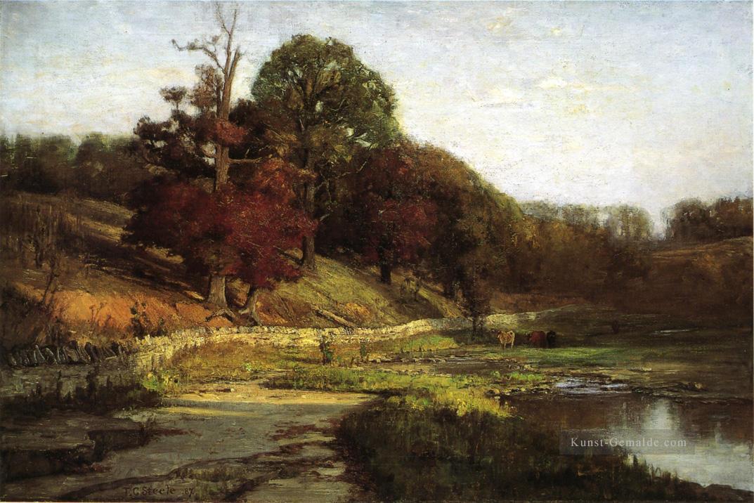 The Oaks von Vernon Impressionist Indiana Landschaften Theodore Clement Steele Bach Ölgemälde